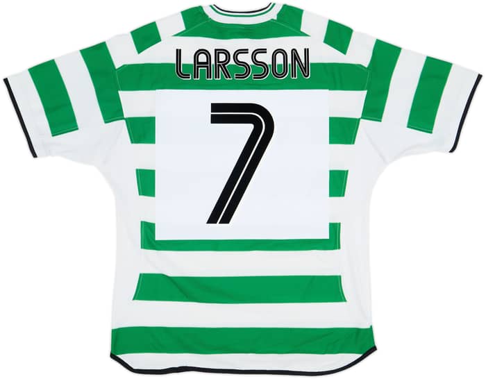 2001-03 Celtic Home Shirt Larsson #7 - 6/10 - (XL)