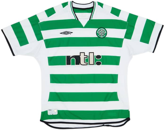 2001-03 Celtic Home Shirt Larsson #7 - 6/10 - (XL)