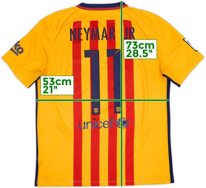 2015-16 Barcelona Away Shirt Neymar #11 - 6/10 - (L)