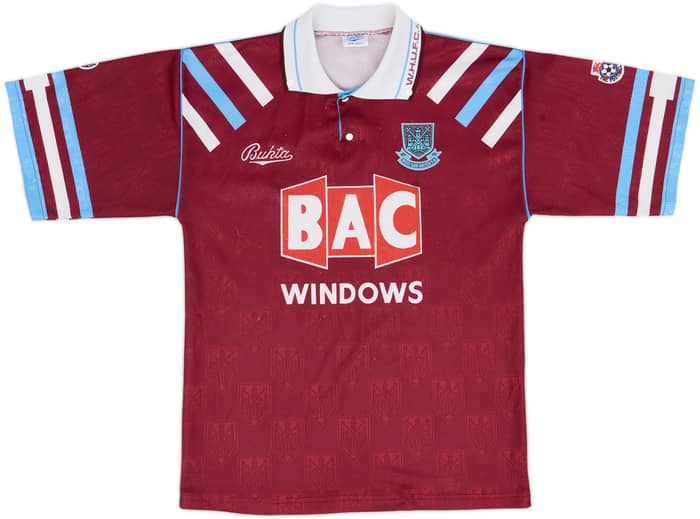 1991-92 West Ham Home Shirt - 6/10 - (S)