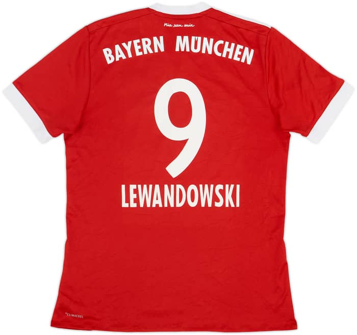 2017-18 Bayern Munich Home Shirt Lewandowski #9 - 6/10 - (S)