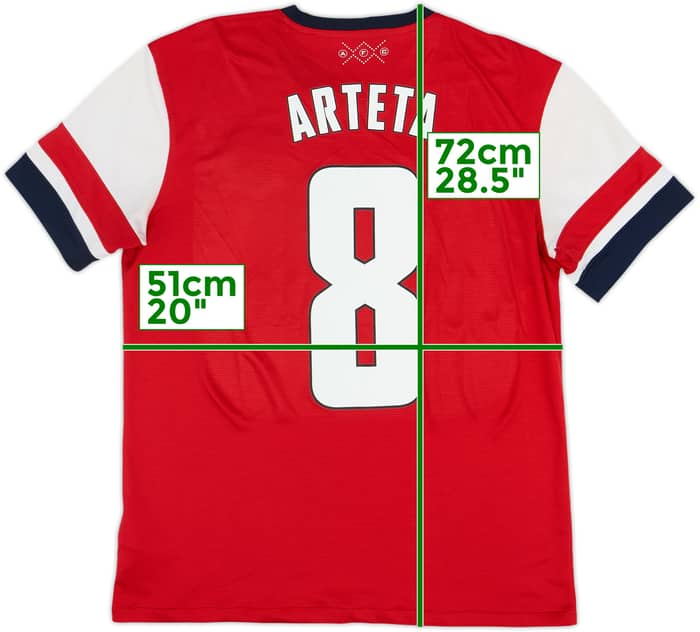 2012-14 Arsenal Home Shirt Arteta #8 - 5/10 - (M)