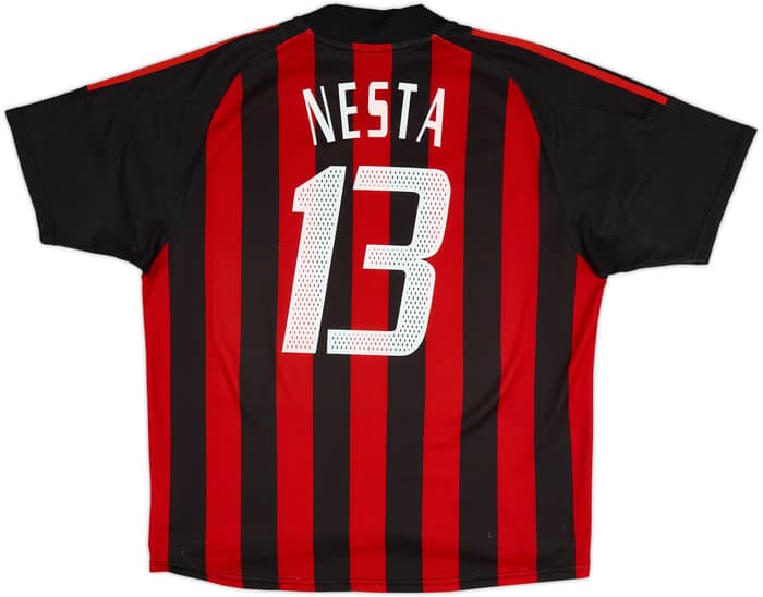 2002-03 AC Milan Home Shirt Nesta #13 - 4/10 - (XL)