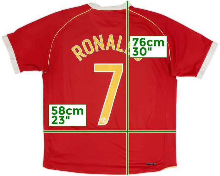 2006-07 Manchester United Home Shirt Ronaldo #7 - 6/10 - (L)