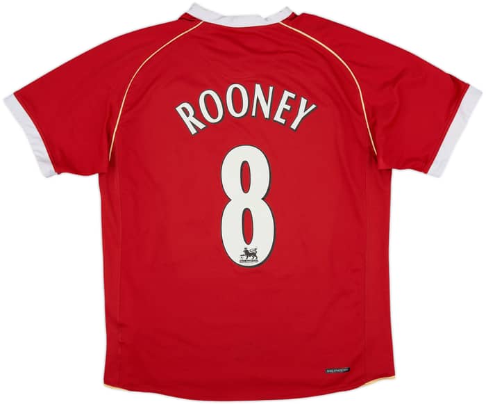 2006-07 Manchester United Home Shirt Rooney #8 - 7/10 - (M)