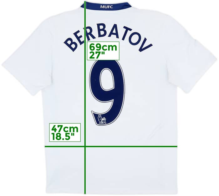 2008-10 Manchester United Away Shirt Berbatov #9 - 7/10 - (S)