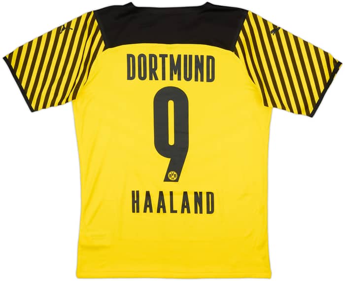 2021-22 Borussia Dortmund Player Issue Home Shirt Haaland #9 (L)