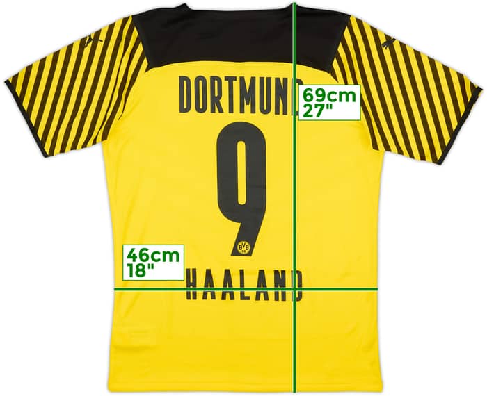2021-22 Borussia Dortmund Player Issue Home Shirt Haaland #9 (L)