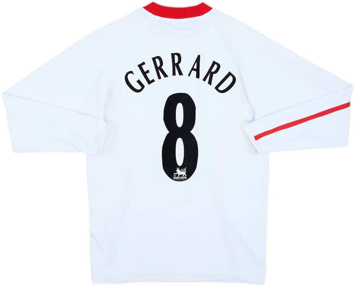 2005-06 Liverpool Away L/S Shirt Gerrard #8 - 9/10 - (XS)