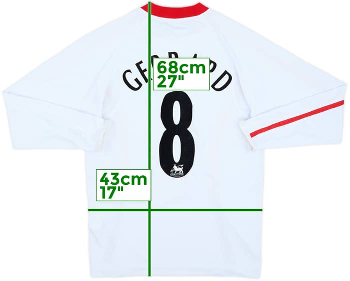 2005-06 Liverpool Away L/S Shirt Gerrard #8 - 9/10 - (XS)