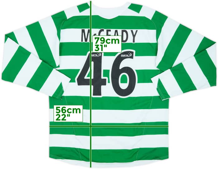 2005-07 Celtic Home L/S Shirt McGeady #46 - 4/10 - (L)