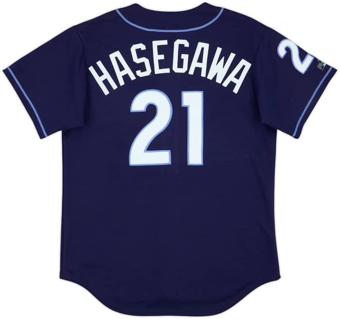 1998-99 Anaheim Angels Hasegawa #21 Majestic Alternate Jersey - 8/10 - (M)