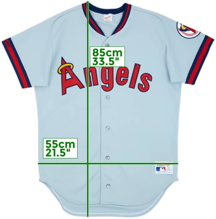 1989-92 California Angels Rawlings Authentic Away Jersey - 8/10 - (L)