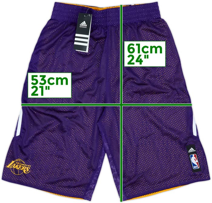 2013-14 LA Lakers adidas Reversible Training Shorts (M)