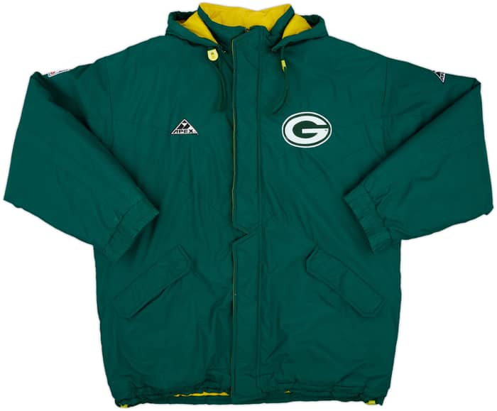 1990s Green Bay Packers Apex One Hooded Rain Coat - 7/10 - (XL)