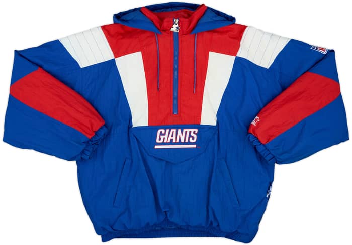 1990s New York Giants Starter 1/2 Zip Rain Coat - 7/10 - (XL)