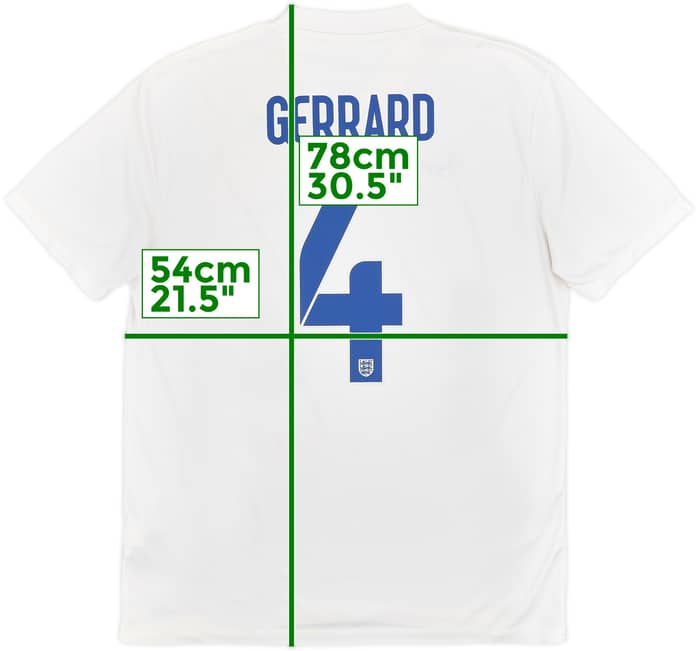 2014-15 England Home Shirt Gerrard #4 - 5/10 - (L)