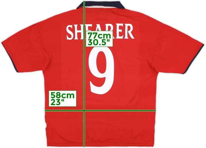 1999-01 England Away Shirt Shearer #9 - 7/10 - (L)