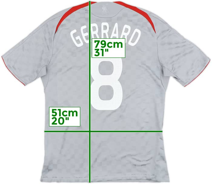 2008-09 Liverpool Away Shirt Gerrard #8 - 6/10 - (L)