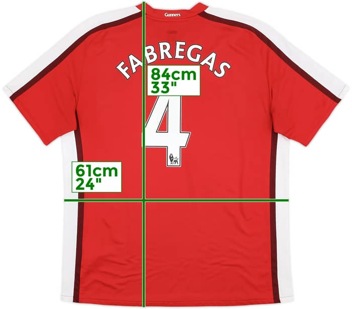 2008-10 Arsenal Home Shirt Fabregas #4 - 6/10 - (XL)