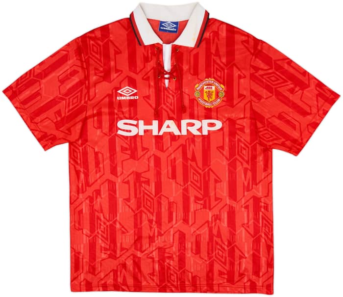 1992-94 Manchester United Home Shirt Cantona #7 - 8/10 - (L)