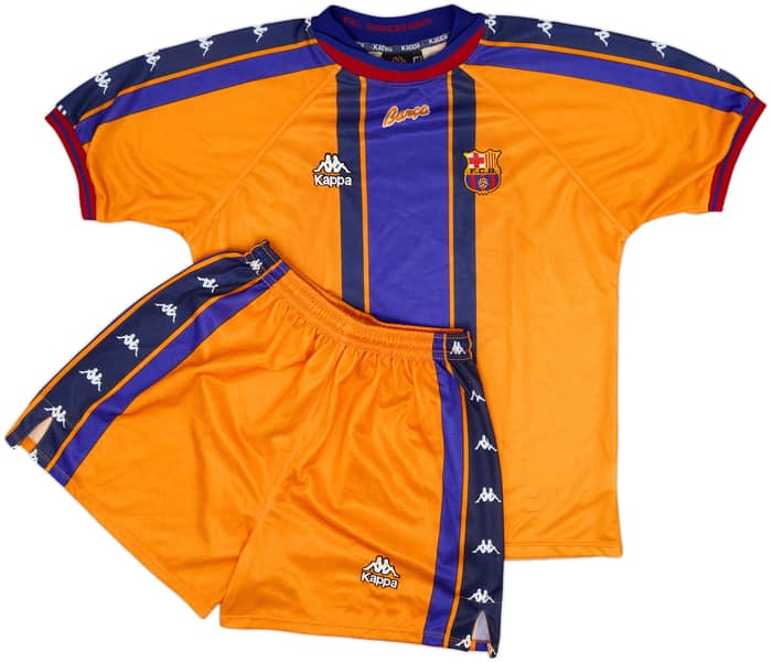 1997-98 Barcelona Away Shirt & Shorts - 8/10 - (M)