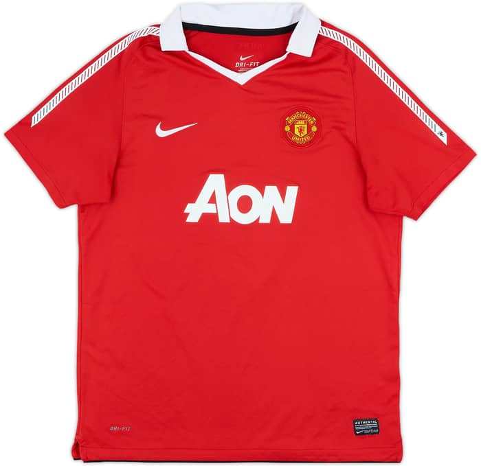 2010-11 Manchester United Home Shirt Leia #7 - 7/10 - (XL.Boys)
