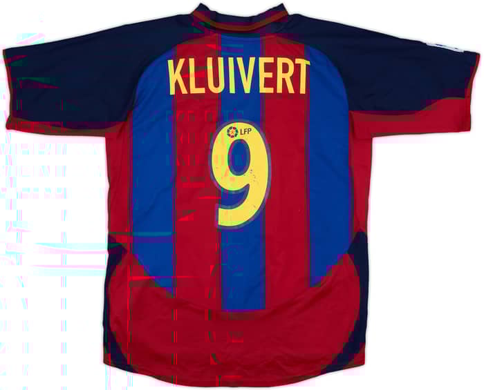 2003-04 Barcelona Home Shirt Kluivert #9 - 6/10 - (XL.Boys)