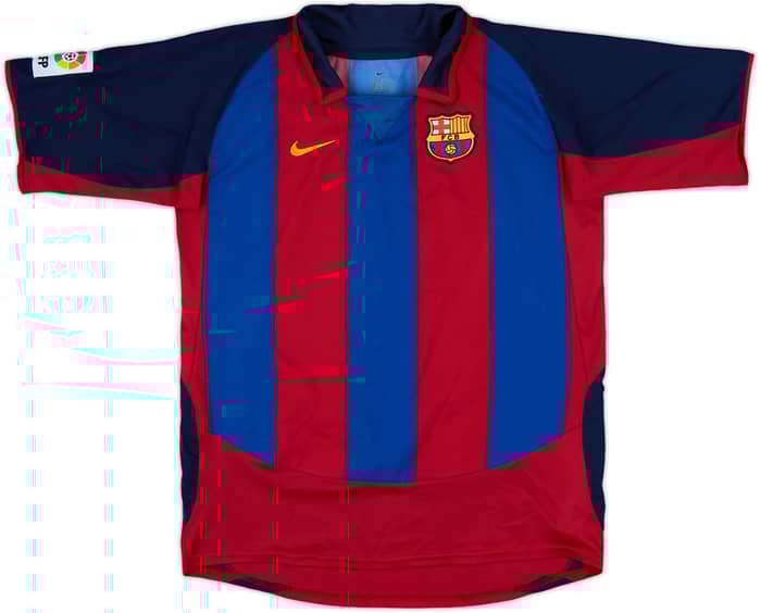 2003-04 Barcelona Home Shirt Kluivert #9 - 6/10 - (XL.Boys)