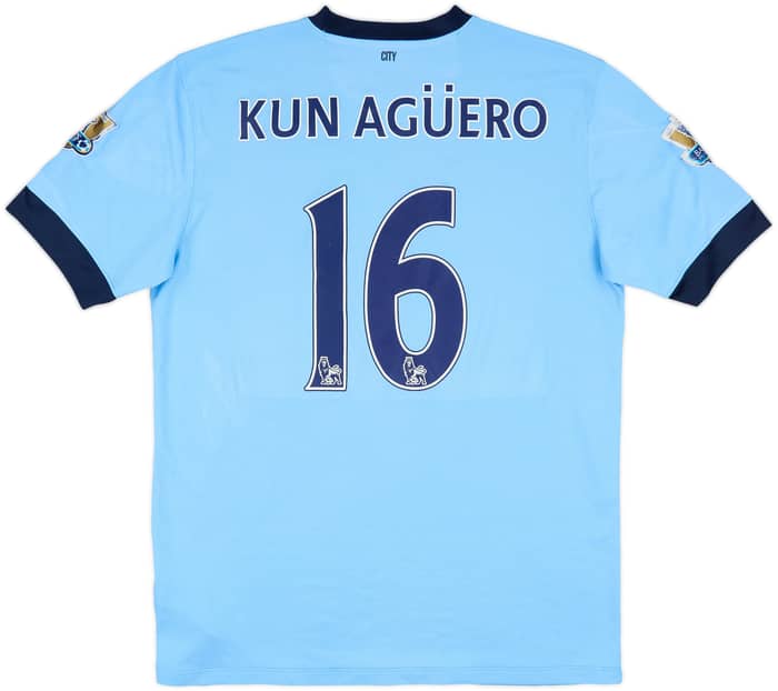 2014-15 Manchester City Home Shirt Kun Aguero #16 - 6/10 - (L)