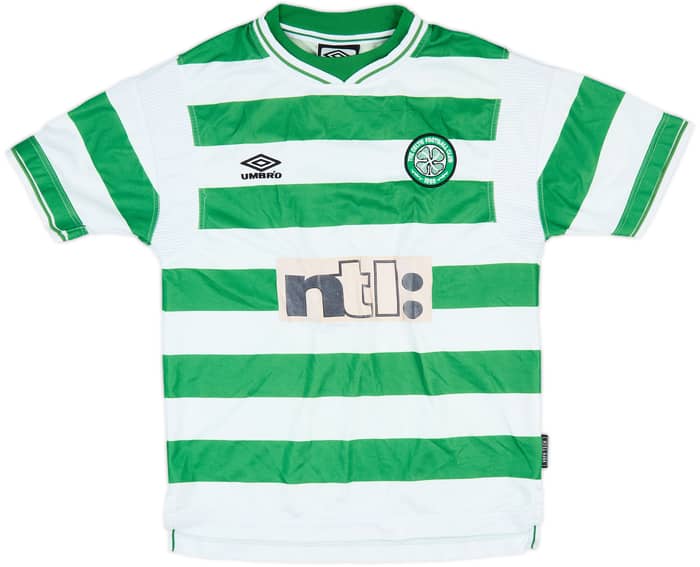 1999-01 Celtic Home Shirt - 7/10 - (Y)