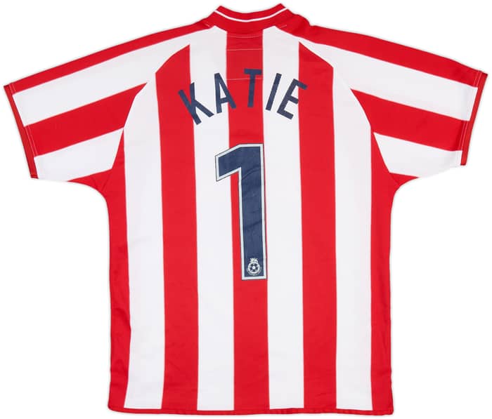 2001-03 Stoke City Home Shirt Katie #1 - 6/10 - (M.Boys)