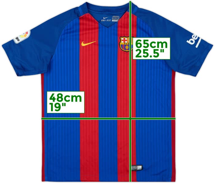 2016-17 Barcelona Home Shirt - 9/10 - (XL.Boys)