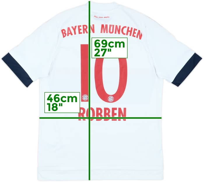 2015-16 Bayern Munich Away Shirt Robben #10 - 6/10 - (XL.Boys)