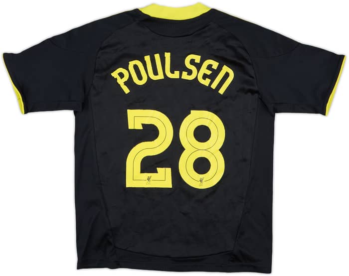 2010-11 Liverpool Away Shirt Poulsen #28 - 6/10 - (S.Boys)