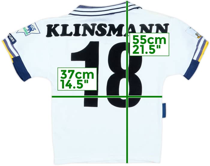 1999-01 Tottenham Home Shirt Klinsmann #18 - 6/10 - (S.Boys)