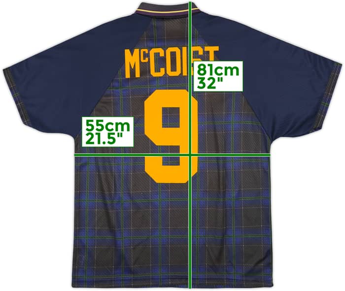 1994-96 Scotland Home Shirt McCoist #9 - 8/10 - (L)