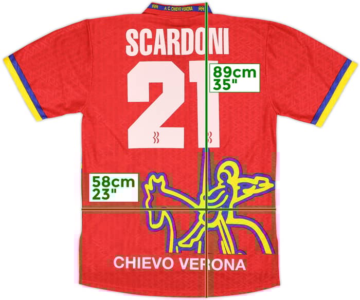 1997-98 Chievo Verona Away Shirt Scardoni #21 - 8/10 - (XL)