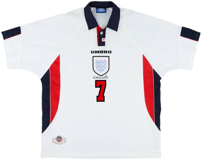 1997-99 England Home Shirt Beckham #7 - 10/10 - (XXL)
