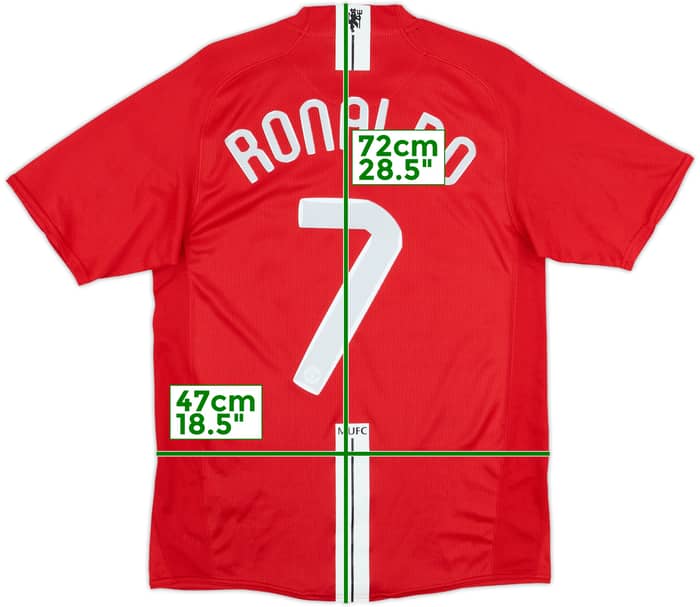 2007-09 Manchester United Home Shirt Ronaldo #7 - 8/10 - (S)
