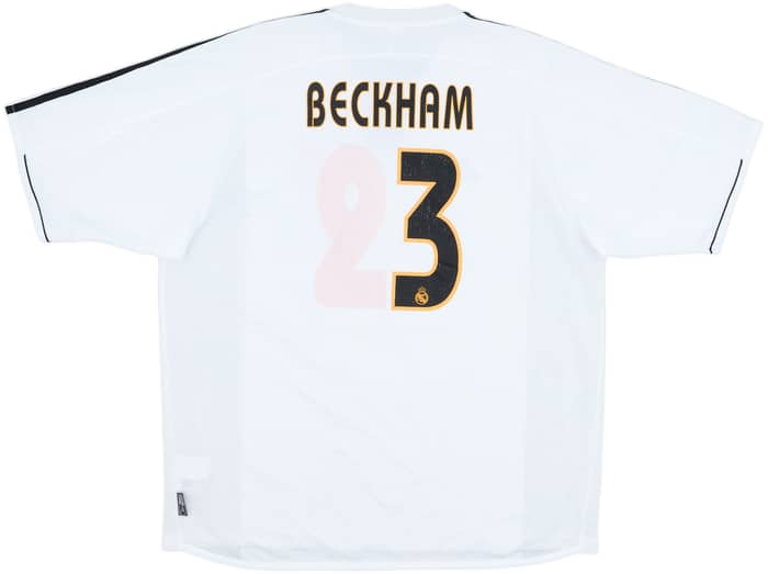 2003-04 Real Madrid Home Shirt Beckham #23 - 4/10 - (XL)