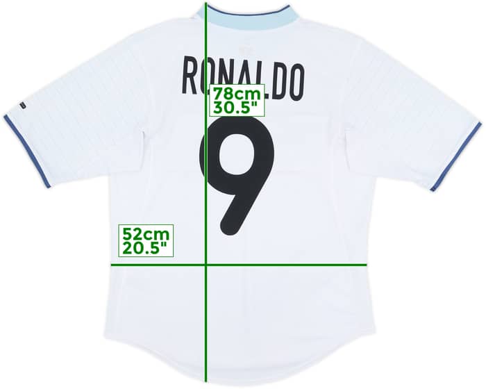 2000-01 Inter Milan Away Shirt Ronaldo #9 - 7/10 - (M)