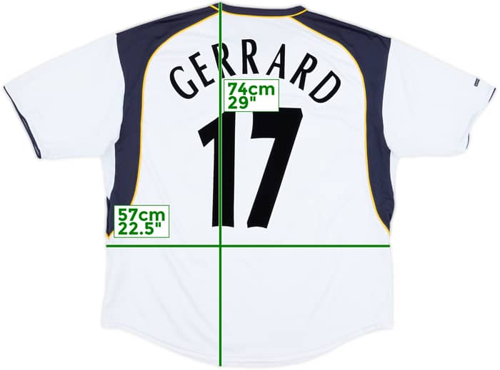 2001-03 Liverpool Away Shirt Gerrard #17 - 8/10 - (XL)