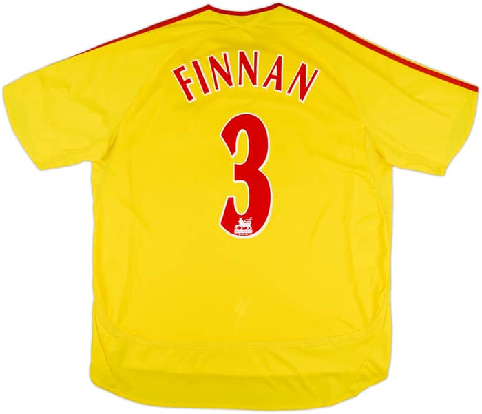2006-07 Liverpool Away Shirt Finnan #3 - 8/10 - (XL)