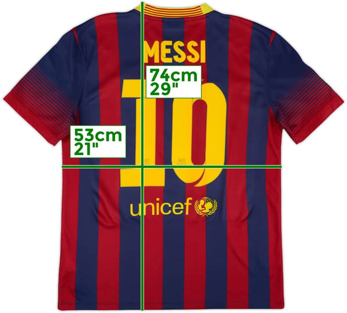 2013-14 Barcelona Home Shirt Messi #10 - 7/10 - (M)