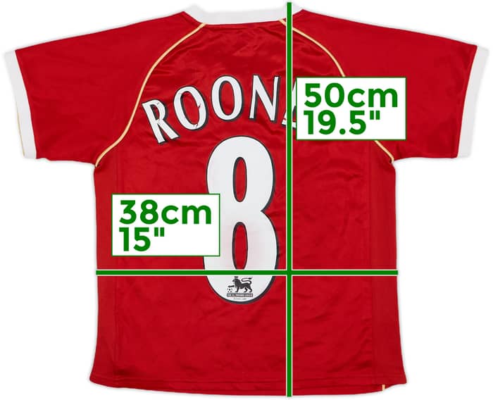 2006-07 Manchester United Home Shirt Rooney #8 - 6/10 - (6-7 Years)