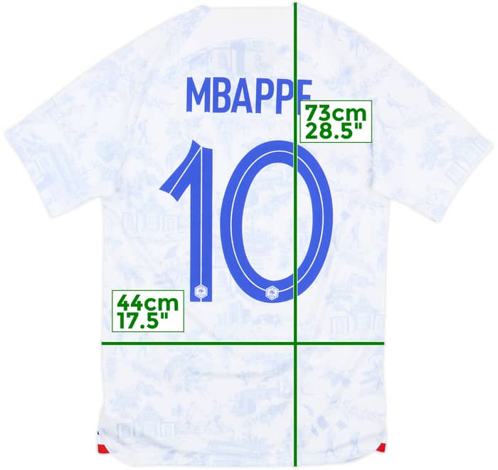 2022-23 France Away Shirt Mbappe #10 - 10/10 - (S)