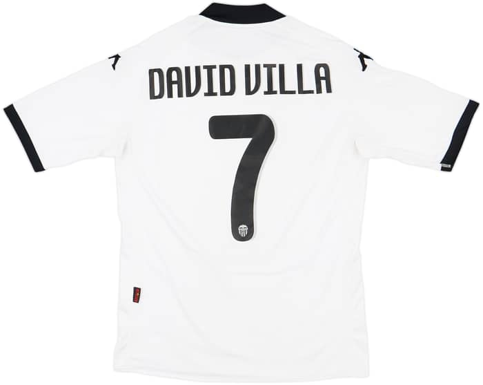 2009-10 Valencia Home Shirt David Villa #7 - 8/10 - (M)