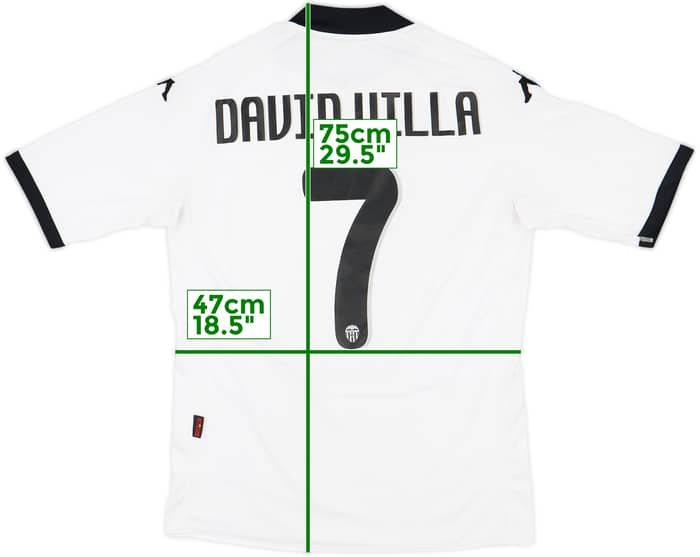 2009-10 Valencia Home Shirt David Villa #7 - 8/10 - (M)