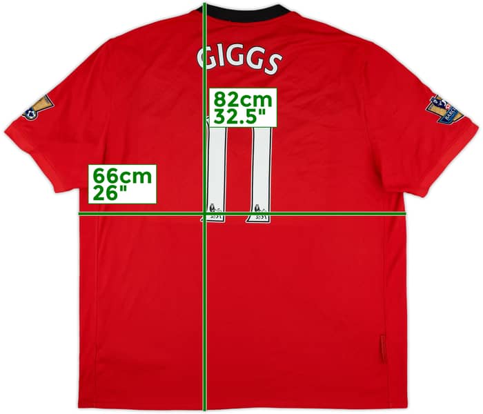 2009-10 Manchester United Home Shirt Giggs #11 - 7/10 - (XXL)
